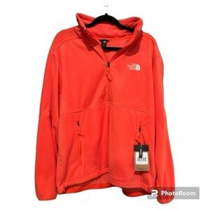 THE NORTHFACE Polartec100 retro Orange 1/2 zip men’s size XL relaxed fit